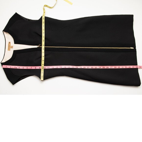 Ted Baker London Raid Dress Mini Sleeveless Zip Front Black Size 2 (US 4-6) - Picture 5 of 5